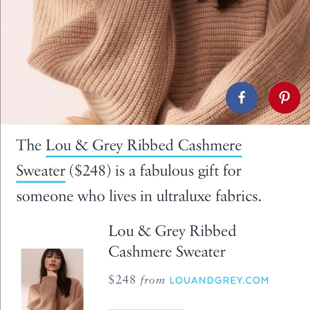 SOLD-Lou & Grey 100% Cashmere Ribbed Sweater - Picture 4 of 15